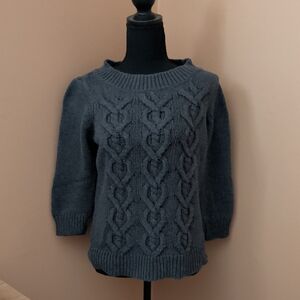 Talbots Charcoal Cable Knit Sweater